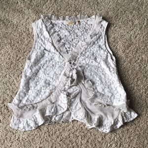 Women’s Ruffled Lace Vest